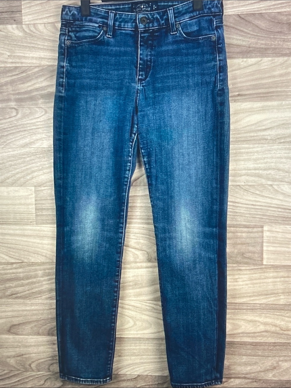 Lucky Brand Dark Blue Skinny Jeans with Subtle Fade